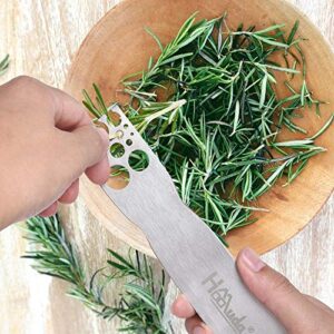 Set of 2 Stainless Steel Herb Stripper, Kitchen Gadgets Tools for Kale,Chard,Mint,Thyme, Basil,Collard Greens,Rosemary and More (2 PCS Stripper Herb)