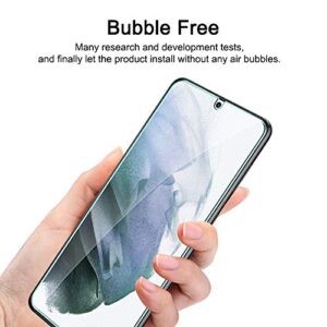 [3+3 Pack] TAURI Compatible with Samsung Galaxy S21 Plus 5G 6.7 - inch, 3 Pack Tempered Glass Screen Protector + 3 Pack Camera Lens Protector Easy Installation HD-Clear Bubble Free [ not for S21 6.2"]