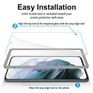 [3+3 Pack] TAURI Compatible with Samsung Galaxy S21 Plus 5G 6.7 - inch, 3 Pack Tempered Glass Screen Protector + 3 Pack Camera Lens Protector Easy Installation HD-Clear Bubble Free [ not for S21 6.2"]