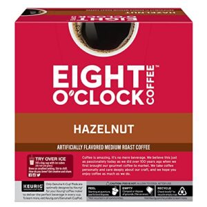 Eight O'Clock Coffee Hazelnut Single-Serve Keurig K-Cup Pods, Medium Roast Coffee Pods, 32 Count