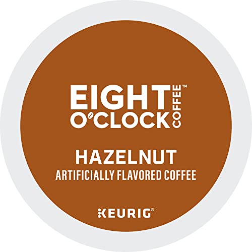 Eight O'Clock Coffee Hazelnut Single-Serve Keurig K-Cup Pods, Medium Roast Coffee Pods, 32 Count