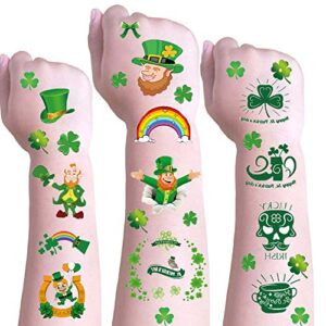 dmhirmg st patricks day temporary tattoos for kids boys girls,kids st patricks day day tattoos sets, waterproof fake tattoo stickers, kids birthday party favors supplies 10 sheets