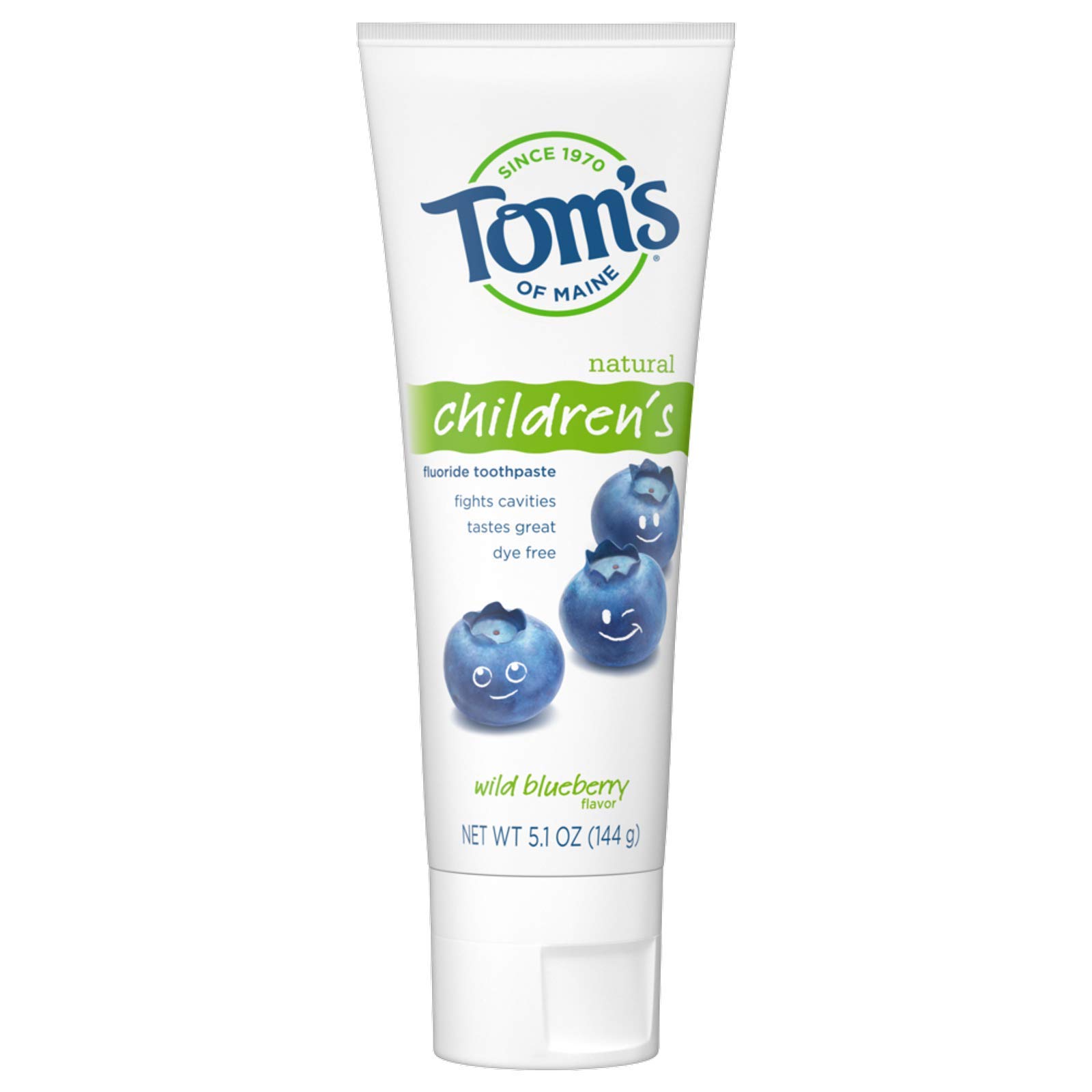 Tom's of Maine Natural Kid's Toothpaste, Wild Blueberry, 5.1 oz.