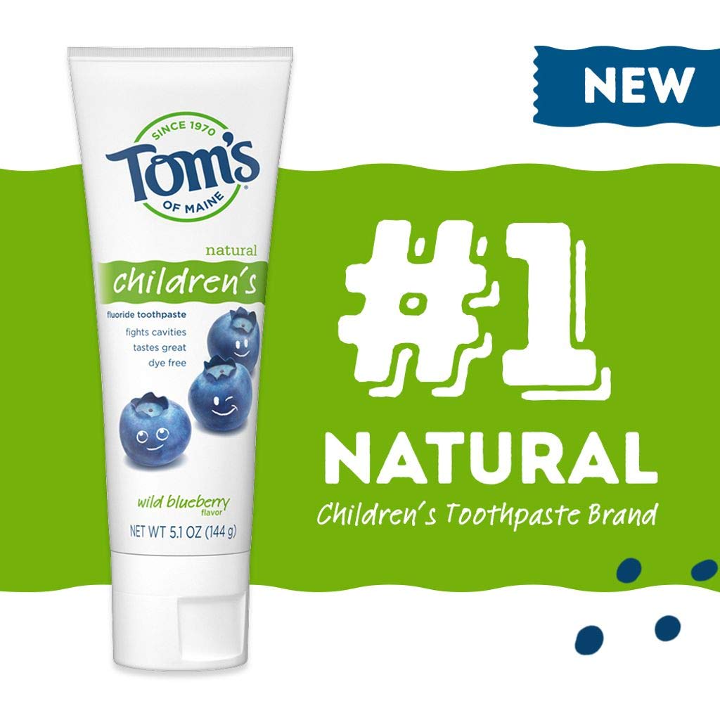 Tom's of Maine Natural Kid's Toothpaste, Wild Blueberry, 5.1 oz.