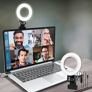 video conference lighting,webcam lighting,ring light for monitor clip on,zoom call lighting, remote working, distance learning,self broadcasting and live streaming, computer laptop