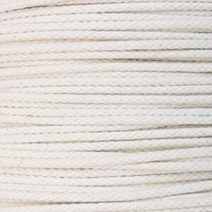 West Coast Paracord Diamond Braid Cotton Rope - All-Purpose Natural Sash Cord - Durable and Lightweight (250 Feet, 5/32 Inch)