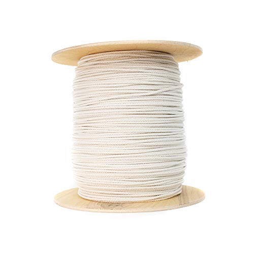 West Coast Paracord Diamond Braid Cotton Rope - All-Purpose Natural Sash Cord - Durable and Lightweight (250 Feet, 5/32 Inch)