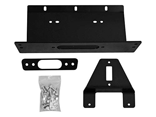 SuperATV Winch Mounting Plate for 2009-2019 Polaris Ranger XP 500 | 2009-2014 Ranger XP 800 | 2010-2014 Ranger XP 800 Crew | Compatible with Many OEM and Aftermarket Winches