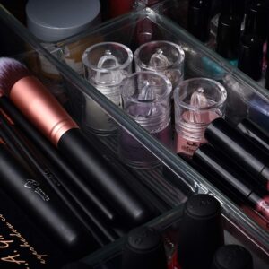 Clear Drawer Organizer - Easily Organize and Customize the Layout of Drawers. Great for Office Desk, Utensils, Cosmetics and Makeup. (8-Piece Set)