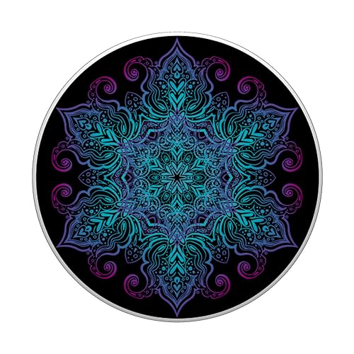 Sacred Geometry Yoga Bohemian Psychedelic Mantra Mandala PopSockets PopGrip: Swappable Grip for Phones & Tablets PopSockets Standard PopGrip