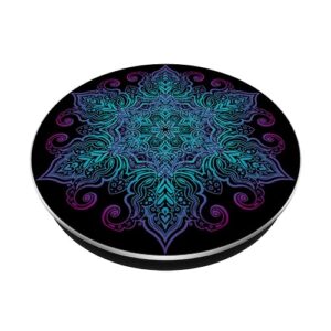 Sacred Geometry Yoga Bohemian Psychedelic Mantra Mandala PopSockets PopGrip: Swappable Grip for Phones & Tablets PopSockets Standard PopGrip