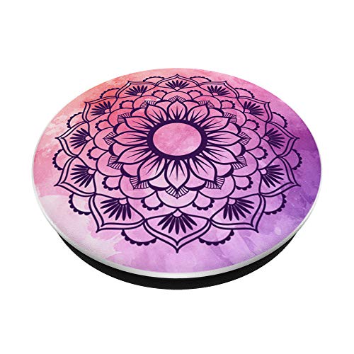 Boho Sacred Fractal Geometry Yoga Bohemian Vintage Mandala PopSockets PopGrip: Swappable Grip for Phones & Tablets