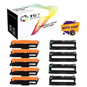 tg imaging (9 pack, toner & drum) compatible tn223 tn227 dr223 toner cartridge and drum unit replacement for hl-l3210cw hl-l3230cdw mfc-l3710cw toner printer (toner 2k+cym and 4xdrum )