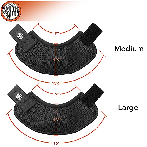 SmithBuilt Equine Hoof Overreach No Turn Ballistic Bell Boots for Horses, Black - Medium