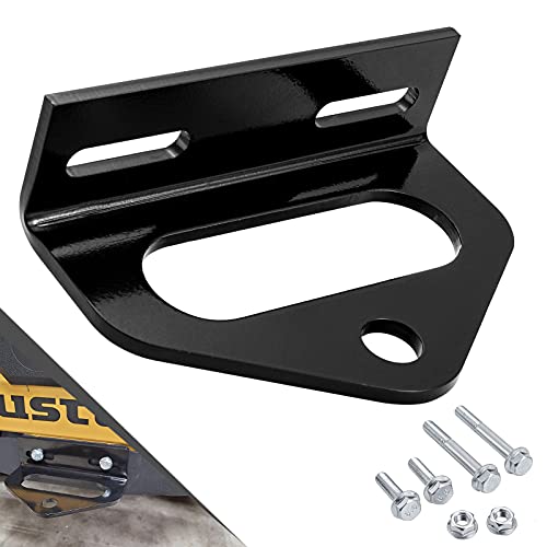 CZC AUTO Zero Turn Mower Trailer Hitch 2.4"-5" Hole Center 3/4" Pin Hole, Heavy Duty Steel & Versatile Chain Slot, with Installation Hardware, Black