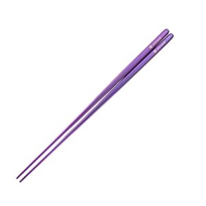 snow peak titanium chopsticks - essential & durable camping cutlery - titanium chopsticks with carry case for convenient storage & packing - utensils for camping, hiking & home - purple