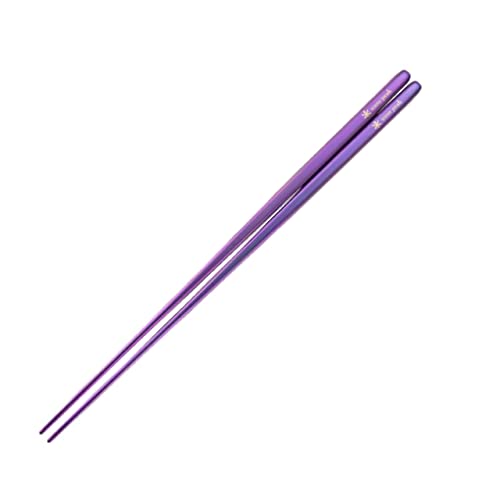 Snow Peak Titanium Chopsticks - Essential & Durable Camping Cutlery - Titanium Chopsticks with Carry Case for Convenient Storage & Packing - Utensils for Camping, HIking & Home - Purple