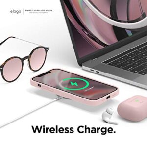 elago Magnetic Silicone Case Compatible with MagSafe iPhone 12 and Compatible with iPhone 12 Pro 6.1 Inch - Built-in Magnets, Compatible with All MagSafe Accessories (Lovely Pink)