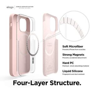 elago Magnetic Silicone Case Compatible with MagSafe iPhone 12 and Compatible with iPhone 12 Pro 6.1 Inch - Built-in Magnets, Compatible with All MagSafe Accessories (Lovely Pink)