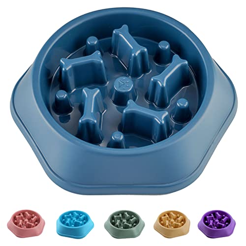 CAISHOW Slow Feeder Dog Bowl Anti Gulping Healthy Eating Interactive Bloat Stop Fun Alternative Non Slip Dog Slow Food Feeding Pet Bowl Slow Eating Healthy Design for Small Medium Size Dogs