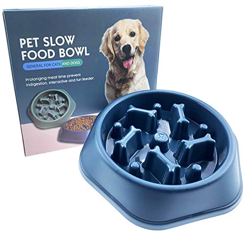 CAISHOW Slow Feeder Dog Bowl Anti Gulping Healthy Eating Interactive Bloat Stop Fun Alternative Non Slip Dog Slow Food Feeding Pet Bowl Slow Eating Healthy Design for Small Medium Size Dogs