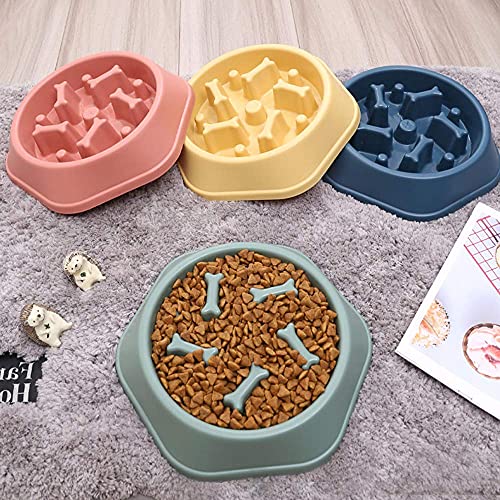 CAISHOW Slow Feeder Dog Bowl Anti Gulping Healthy Eating Interactive Bloat Stop Fun Alternative Non Slip Dog Slow Food Feeding Pet Bowl Slow Eating Healthy Design for Small Medium Size Dogs