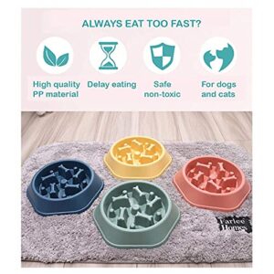 CAISHOW Slow Feeder Dog Bowl Anti Gulping Healthy Eating Interactive Bloat Stop Fun Alternative Non Slip Dog Slow Food Feeding Pet Bowl Slow Eating Healthy Design for Small Medium Size Dogs