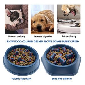 CAISHOW Slow Feeder Dog Bowl Anti Gulping Healthy Eating Interactive Bloat Stop Fun Alternative Non Slip Dog Slow Food Feeding Pet Bowl Slow Eating Healthy Design for Small Medium Size Dogs