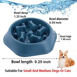 CAISHOW Slow Feeder Dog Bowl Anti Gulping Healthy Eating Interactive Bloat Stop Fun Alternative Non Slip Dog Slow Food Feeding Pet Bowl Slow Eating Healthy Design for Small Medium Size Dogs