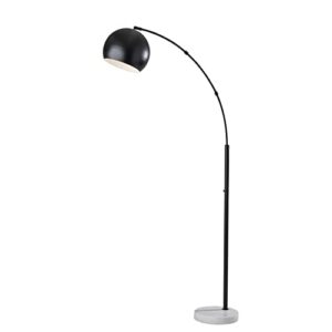 adesso 5170-01 astoria arc lamp, 78 in., 100w type a bulb (not included), black, floor lamps
