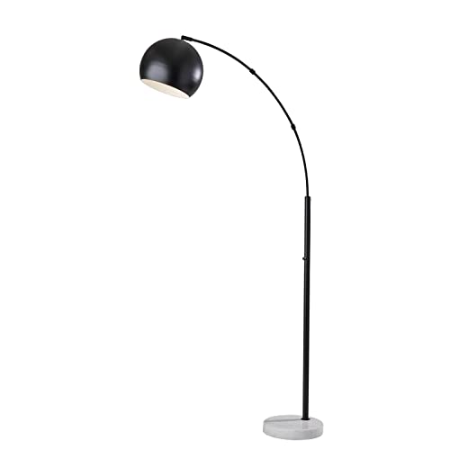 Adesso 5170-01 Astoria Arc Lamp, 78 in., 100W Type A Bulb (Not Included), Black, Floor Lamps