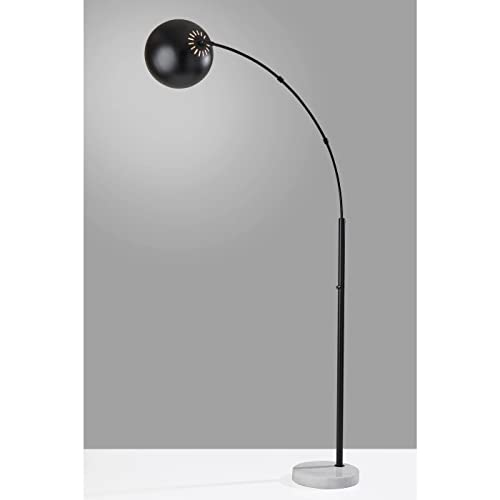 Adesso 5170-01 Astoria Arc Lamp, 78 in., 100W Type A Bulb (Not Included), Black, Floor Lamps