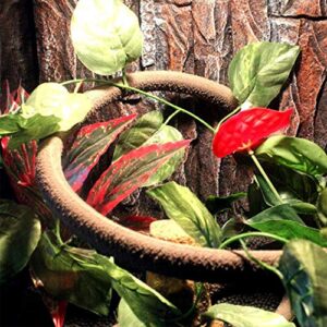 Reptile Bend-A-Branch Vines Flexible Leaves Pet Habitat Decor Climber Jungle Long Vines for Climbing Crested Gecko Lizard Frogs Snakes Chameleon 5 Pcs