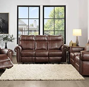 Lexicon Gallina Power Double Reclining Sofa, Brown