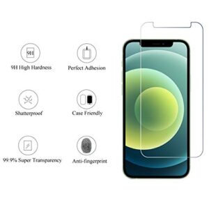 Ailun 2 Pack Screen Protector for iPhone 12 Mini [5.4 inch] with 2 Pack Tempered Glass Camera Lens Protector,Tempered Glass Film,[9H Hardness]-HD