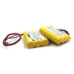 (2-Pack) 3.6V 700mAh Ni-CD Battery Pack Replacement for DISON KRH-15/51 JLEU9, OSA107, PowerSonic A5289-1 Exit Sign Emergency Light