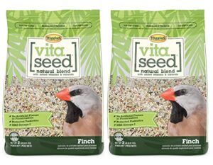 higgins 2 pack of vita seed natural blend finch food, 2 pounds each