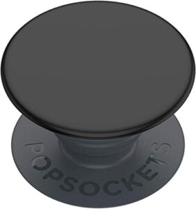 popsockets : popgrip basic - extendable base and grip for smartphones and tablets [top not replaceable] - black