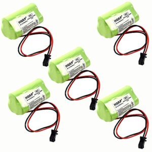 hqrp 5-pack emergency exit light battery compatible with lithonia elb-b001 eu2 led interstate anic1566 unitech 0253799 lowes 253799, unitech 6200rp, ledr-1, osa230 replacement