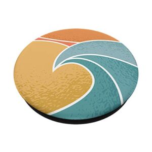 Ocean Vacation Beach Sand Sea Palms Retro Sunset Wave PopSockets PopGrip: Swappable Grip for Phones & Tablets