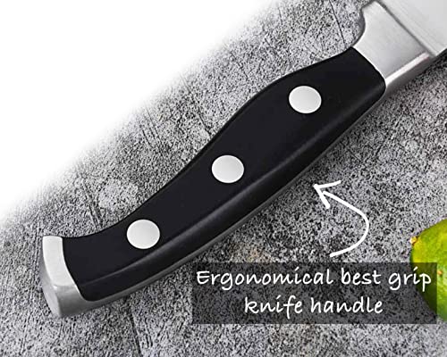 Svensbjerg Steak Knife Set, Serrated Steak Knives, Dinner Knives, Knife Set with Covers, Stainless Steel | SB-SK201