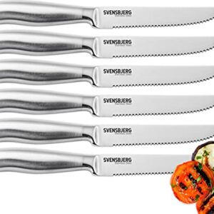 Svensbjerg Steak Knife Set, Serrated Steak Knives, Dinner Knives, Knife Set with Covers, Stainless Steel | SB-SK101