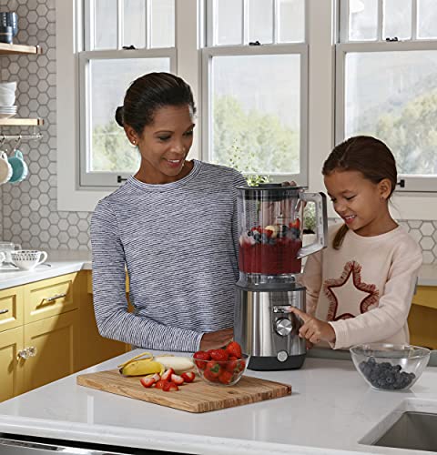 GE Blender | 5-Speed + Pulsing Option | Kitchen Essentials Blender for Shakes, Smoothies & More | Large 64 oz Tritan Jar, 7-9 Servings per Batch | Stainless Steel Blades & Exterior Finish | 1000 Watts