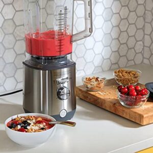 GE Blender | 5-Speed + Pulsing Option | Kitchen Essentials Blender for Shakes, Smoothies & More | Large 64 oz Tritan Jar, 7-9 Servings per Batch | Stainless Steel Blades & Exterior Finish | 1000 Watts