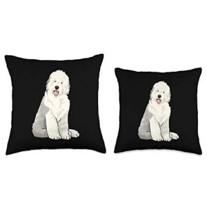 GoshWow Old English Sheepdog Dog Lover Cute Puppy Throw Pillow, 16x16, Multicolor