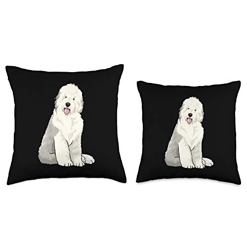 GoshWow Old English Sheepdog Dog Lover Cute Puppy Throw Pillow, 16x16, Multicolor