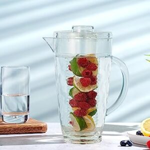 Water Infuser Pitcher – Fruit Infuser Water Pitcher By Home Essentials & Beyond – Shatterproof Acrylic Pitcher – Elegant Durable Design – Ideal for Iced Tea, Fruit Infused Water and Juice (67.7 oz.)