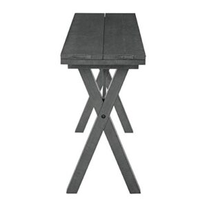 OSP Home Furnishings McKayla Flip-Top Expanding Desk to Dining Table, Distressed Washed Grey Finish