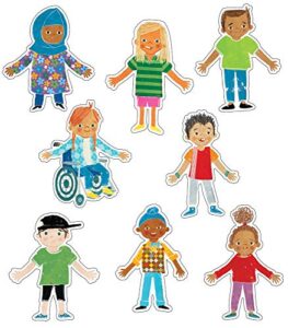 carson dellosa all are welcome 36-piece student diversity cutouts, 36 diverse students cutouts for bulletin board and diverse classroom décor, inclusive cutouts for classroom