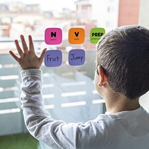 Carson Dellosa Edu-Clings Silicone Center Parts of Speech Manipulative—Grades 1-5 Dry-Erase Noun, Verb, Adjective, Adverb, Helping Verb, Conjunction, Preposition Manipulatives (30 pc)